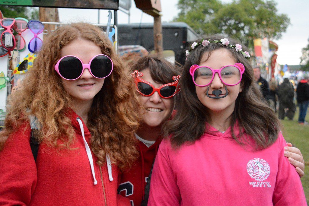 Francesca , Lara and Maya , enjoying shopping at Eden Festival 2015