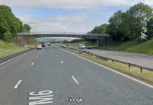 Safety barrier work starts along M6 near Penrith