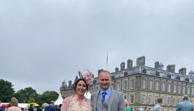 Permanent make up specialist Nicole Hunter from Kirkcudbright, and her husband Daniel attended the Royal Garden Party at Holyrood Palace in Edinburgh last week. Nicole was nominated for the work she does giving free nipple/areola tattooing to mastectomy clients-post surgery.