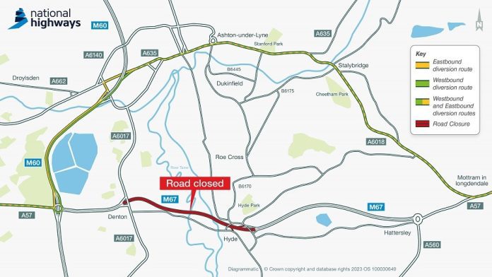 Weekend motorway closure on trans-Pennine route