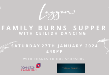 Laggan launches its inaugural family Burns Supper