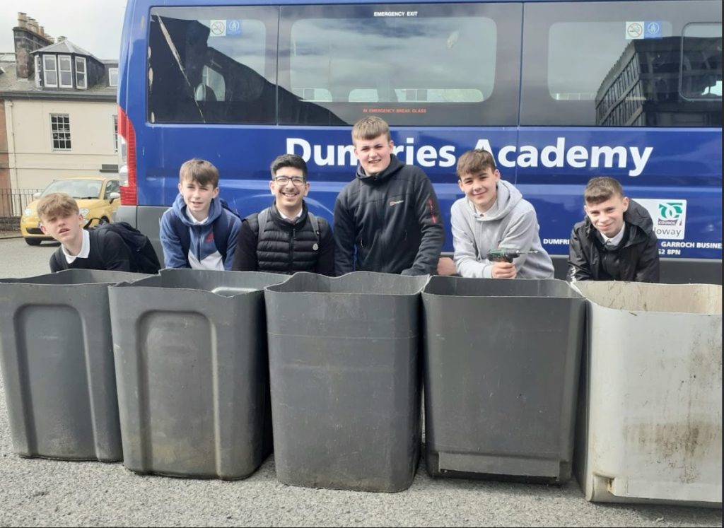 Dumfries Academy pupils dig wheelie deep