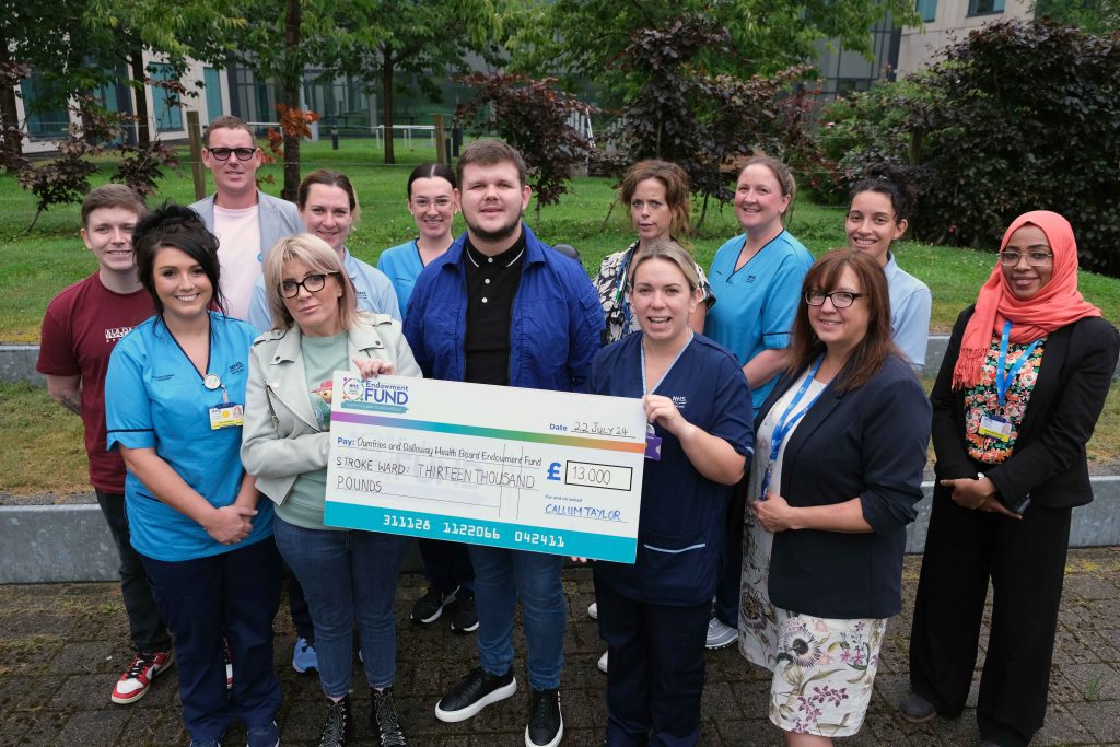 Callum’s epic walk raises £13,000 for DGRI Ward That Helped His Mum