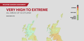 Extreme wildfire warning issued across Scotland this week